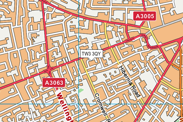 TW3 3QY map - OS VectorMap District (Ordnance Survey)