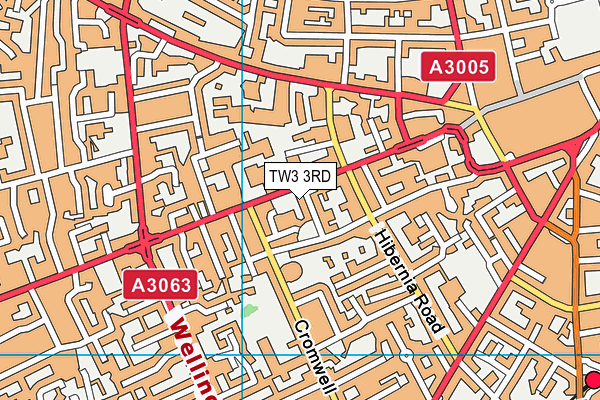 TW3 3RD map - OS VectorMap District (Ordnance Survey)
