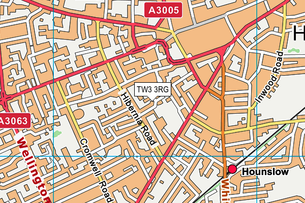 TW3 3RG map - OS VectorMap District (Ordnance Survey)