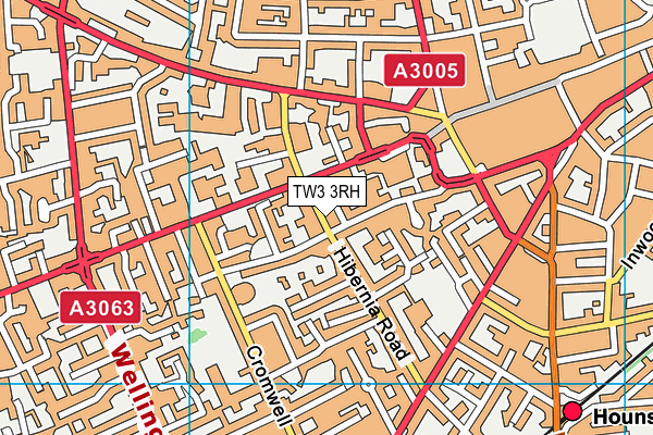 TW3 3RH map - OS VectorMap District (Ordnance Survey)