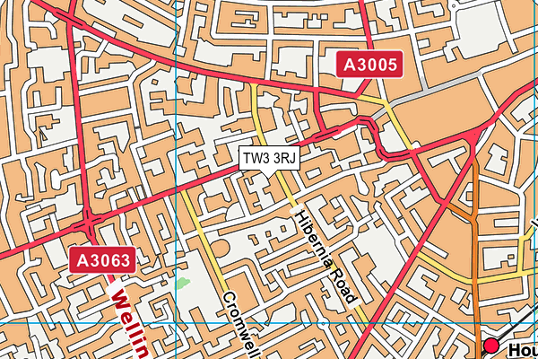 TW3 3RJ map - OS VectorMap District (Ordnance Survey)