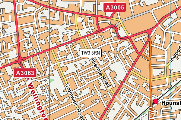TW3 3RN map - OS VectorMap District (Ordnance Survey)