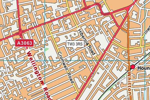 TW3 3RS map - OS VectorMap District (Ordnance Survey)