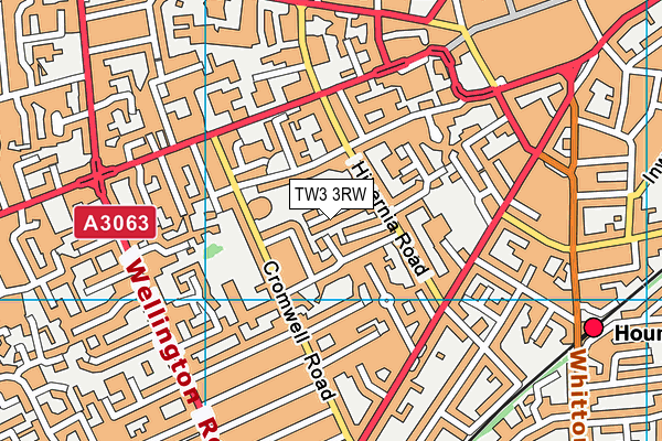 TW3 3RW map - OS VectorMap District (Ordnance Survey)