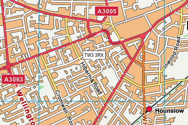 TW3 3RX map - OS VectorMap District (Ordnance Survey)