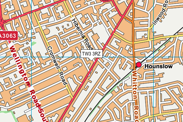 TW3 3RZ map - OS VectorMap District (Ordnance Survey)