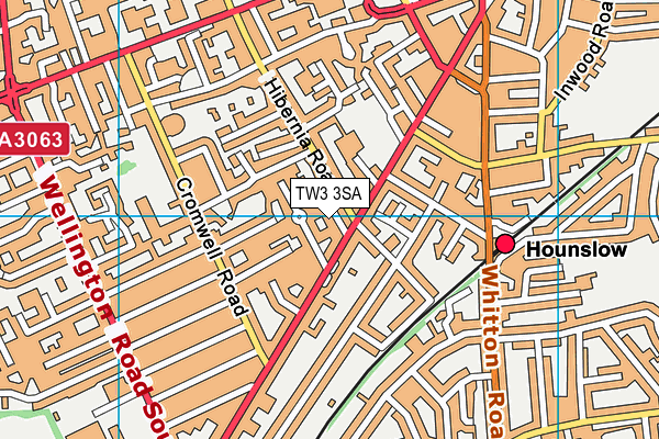 TW3 3SA map - OS VectorMap District (Ordnance Survey)