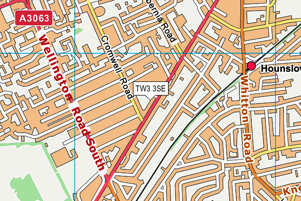 TW3 3SE map - OS VectorMap District (Ordnance Survey)