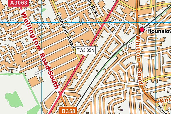 TW3 3SN map - OS VectorMap District (Ordnance Survey)