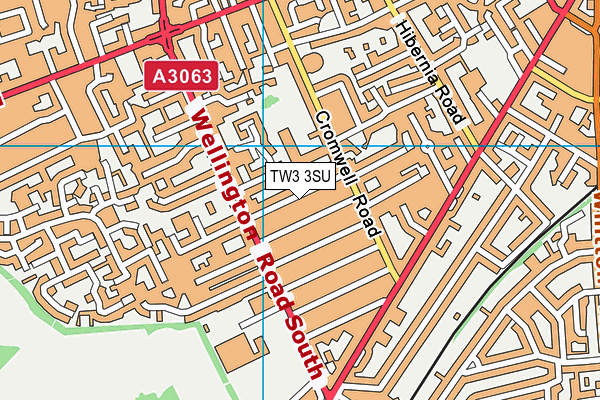 TW3 3SU map - OS VectorMap District (Ordnance Survey)