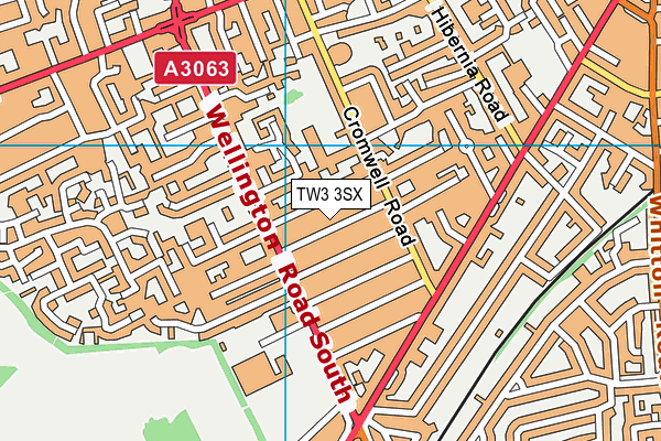 TW3 3SX map - OS VectorMap District (Ordnance Survey)