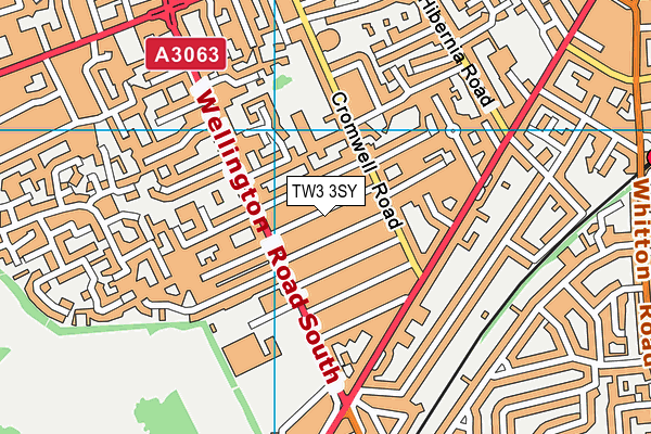 TW3 3SY map - OS VectorMap District (Ordnance Survey)