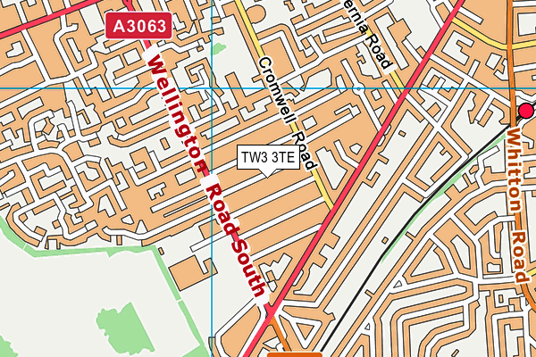 TW3 3TE map - OS VectorMap District (Ordnance Survey)