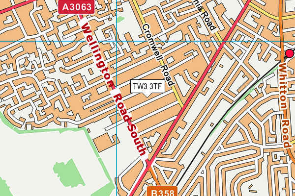 TW3 3TF map - OS VectorMap District (Ordnance Survey)