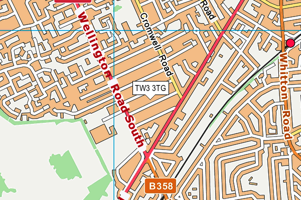 TW3 3TG map - OS VectorMap District (Ordnance Survey)