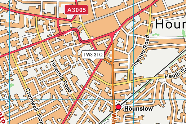 TW3 3TQ map - OS VectorMap District (Ordnance Survey)