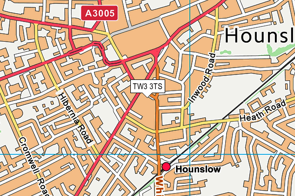 TW3 3TS map - OS VectorMap District (Ordnance Survey)