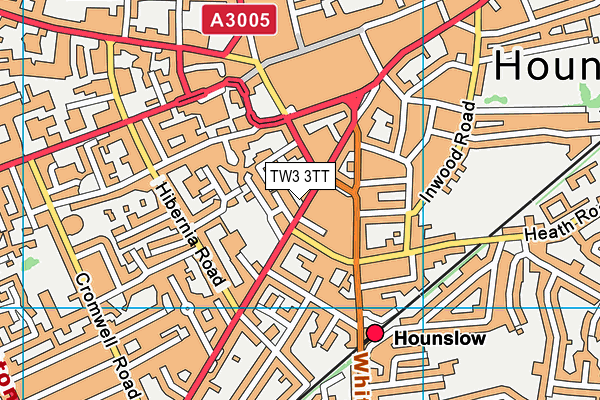 TW3 3TT map - OS VectorMap District (Ordnance Survey)