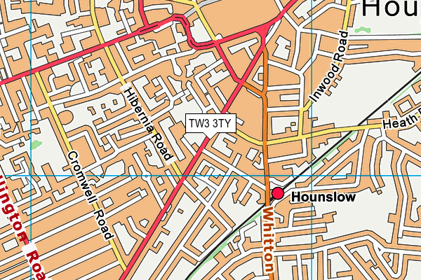 TW3 3TY map - OS VectorMap District (Ordnance Survey)