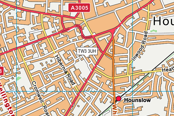 TW3 3UH map - OS VectorMap District (Ordnance Survey)