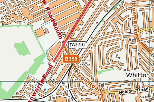 TW3 3UJ map - OS VectorMap District (Ordnance Survey)