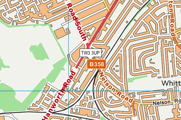 TW3 3UP map - OS VectorMap District (Ordnance Survey)