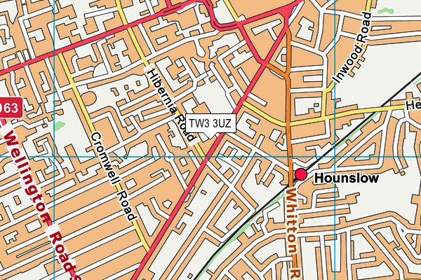 TW3 3UZ map - OS VectorMap District (Ordnance Survey)