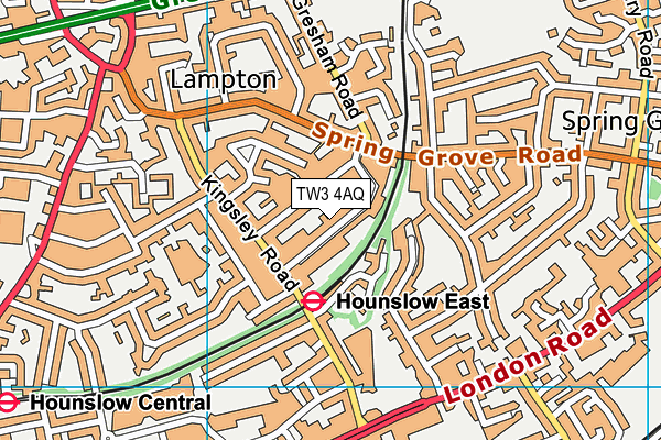 TW3 4AQ map - OS VectorMap District (Ordnance Survey)