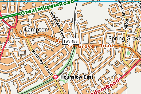 TW3 4BB map - OS VectorMap District (Ordnance Survey)