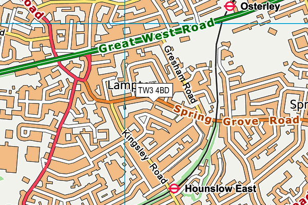 TW3 4BD map - OS VectorMap District (Ordnance Survey)