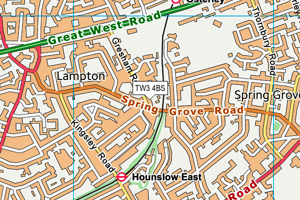 TW3 4BS map - OS VectorMap District (Ordnance Survey)