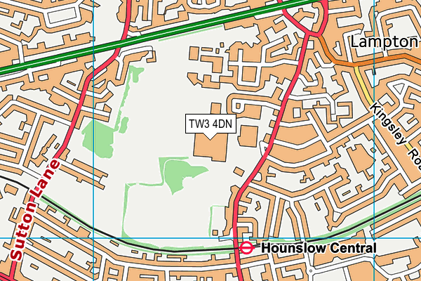 TW3 4DN map - OS VectorMap District (Ordnance Survey)