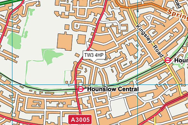TW3 4HP map - OS VectorMap District (Ordnance Survey)