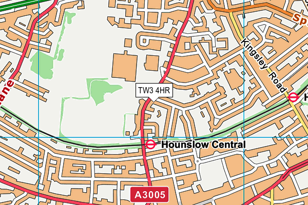TW3 4HR map - OS VectorMap District (Ordnance Survey)