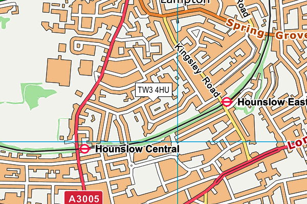 TW3 4HU map - OS VectorMap District (Ordnance Survey)