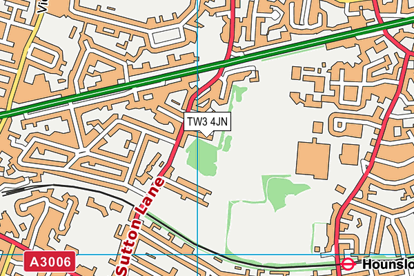 TW3 4JN map - OS VectorMap District (Ordnance Survey)
