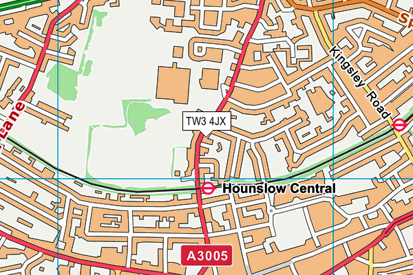 TW3 4JX map - OS VectorMap District (Ordnance Survey)