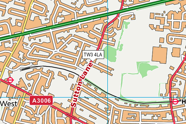 TW3 4LA map - OS VectorMap District (Ordnance Survey)
