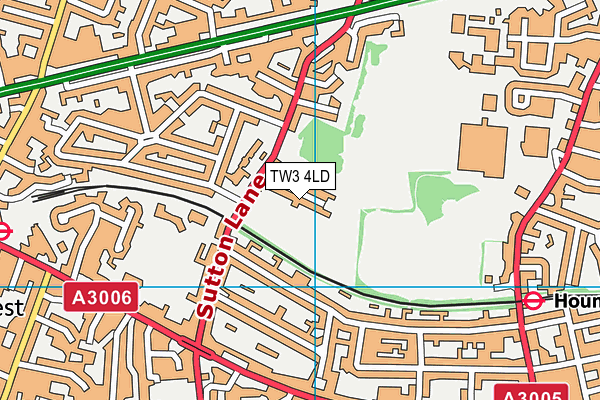 TW3 4LD map - OS VectorMap District (Ordnance Survey)