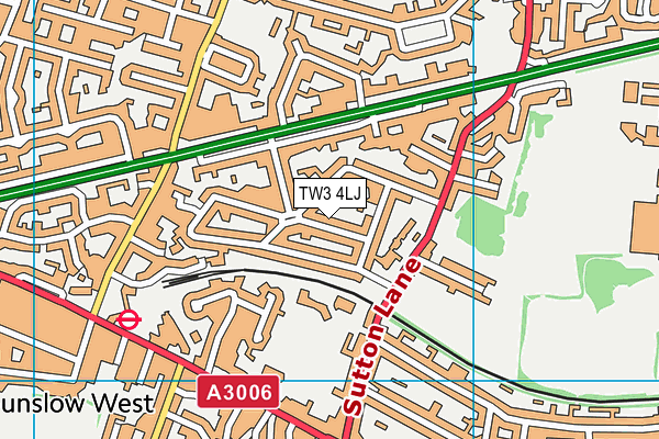 TW3 4LJ map - OS VectorMap District (Ordnance Survey)