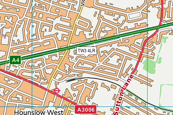 TW3 4LR map - OS VectorMap District (Ordnance Survey)