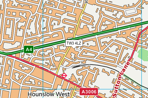 TW3 4LZ map - OS VectorMap District (Ordnance Survey)