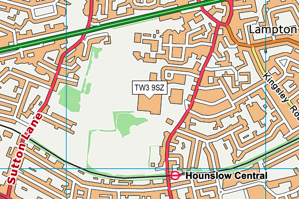 TW3 9SZ map - OS VectorMap District (Ordnance Survey)