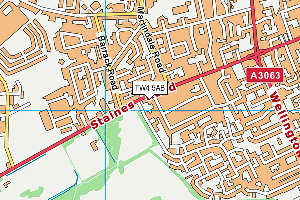 TW4 5AB map - OS VectorMap District (Ordnance Survey)