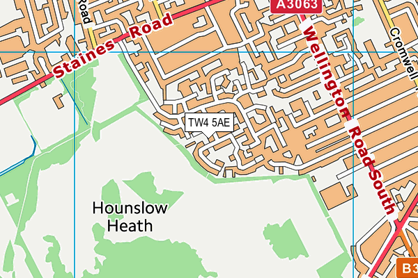 TW4 5AE map - OS VectorMap District (Ordnance Survey)