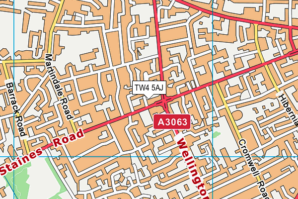 TW4 5AJ map - OS VectorMap District (Ordnance Survey)