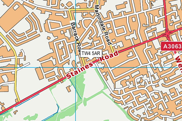 TW4 5AR map - OS VectorMap District (Ordnance Survey)