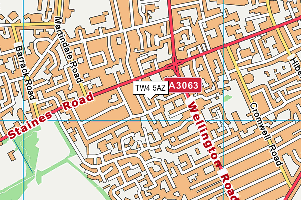 TW4 5AZ map - OS VectorMap District (Ordnance Survey)