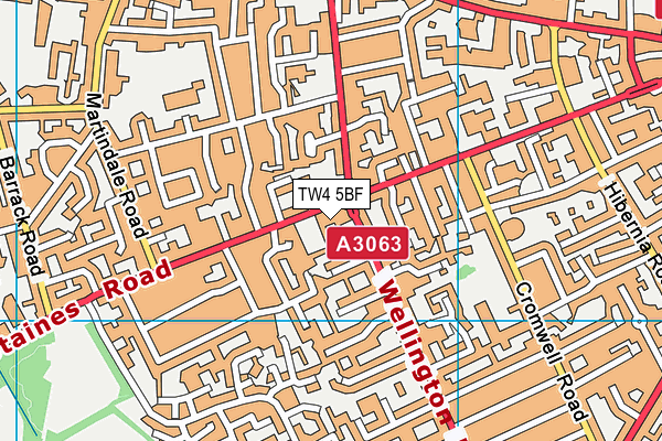 TW4 5BF map - OS VectorMap District (Ordnance Survey)