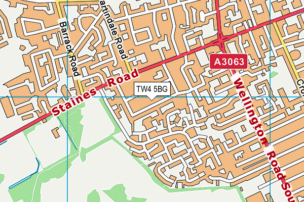 TW4 5BG map - OS VectorMap District (Ordnance Survey)